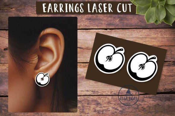 Apple Summer Earrings Svg Teacher Laser Graphics