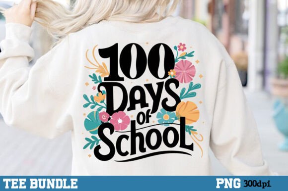 Boho 100 Days of School Sublimation PNG: Graphics for Crafts and Content