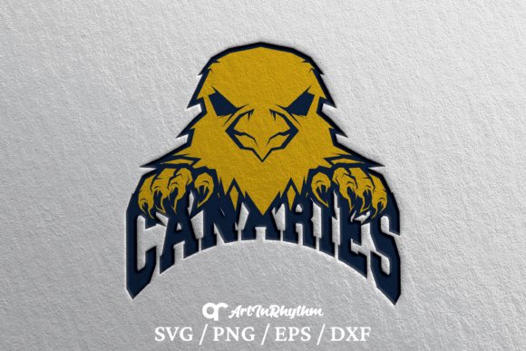 Canaries Logo Sport School Mascot Svg: Graphics for Crafts