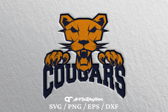 Cougar Logo Sport School Mascot Svg for Crafts and Graphics