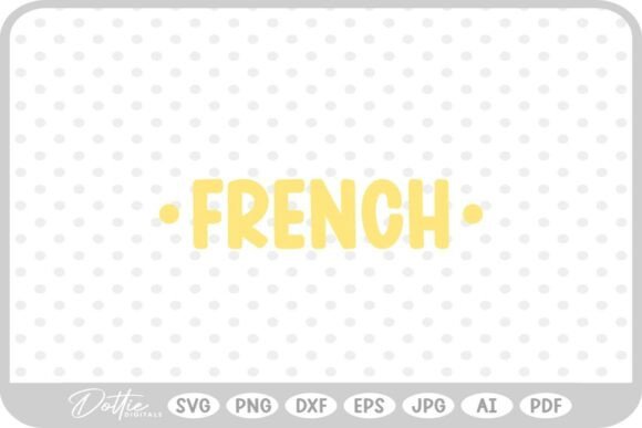 French School Subject SVG PNG DXF for Crafts and Graphics