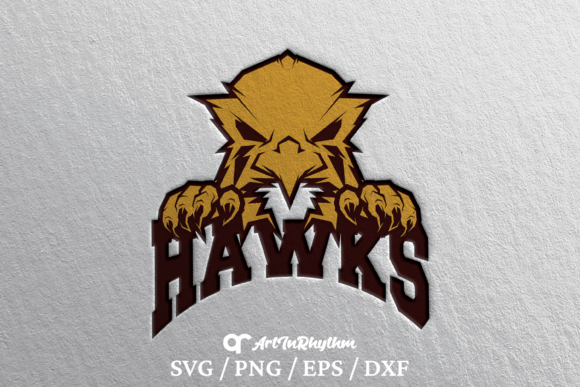 Hawks Logo Sport School Mascot Svg Graphics