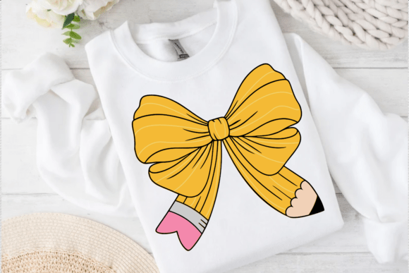 Pencil Coquette Bow SVG for Crafts and Graphics