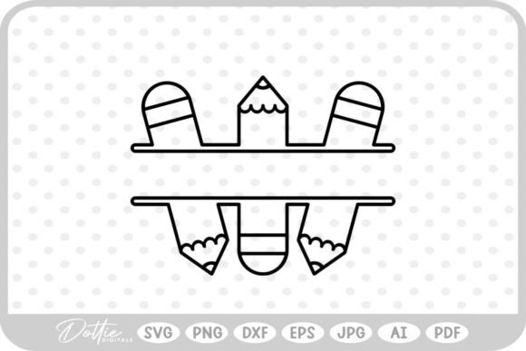 Pencil School Stationary SVG PNG DXF