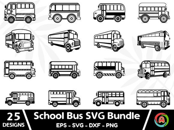 School Bus SVG Bundle: Graphics for Crafts