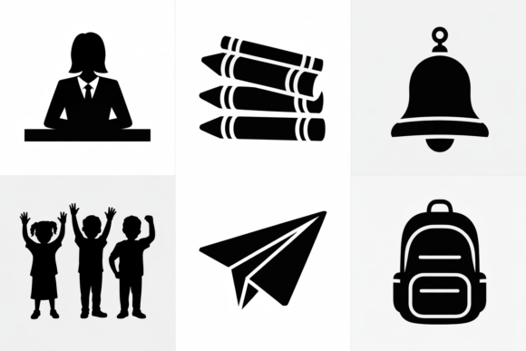 School Icons SVG Bundle: Graphics for Creative Crafts