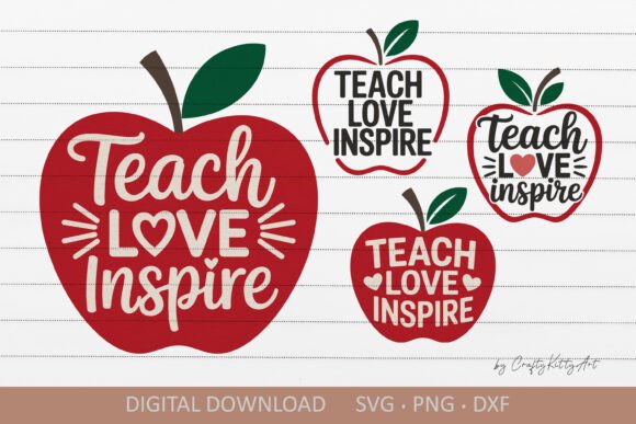 Teach Love Inspire SVG: Graphics for Crafts