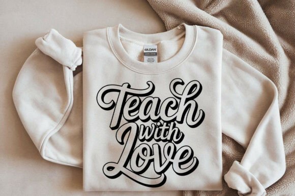 Teach with Love Svg, Teacher Life Svg