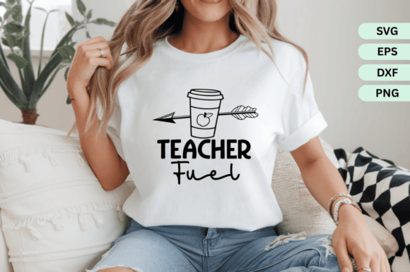 Teacher Fuel SVG, PNG Design