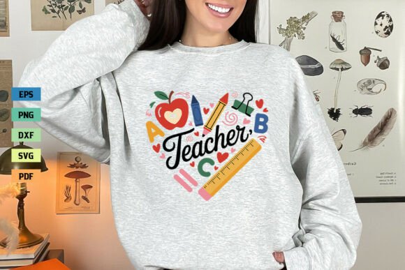 Teacher Heart SVG: Graphics for Crafts
