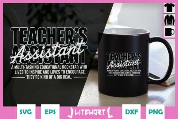 Teaching Assistant Teacher Aide SVG for Crafts and Graphics